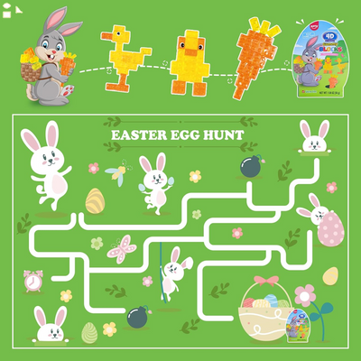 Amos Easter Candy 4D Gummy Blocks with Egg Shaped Box, Easter Basket Candy Treat, 1.98Oz. Box