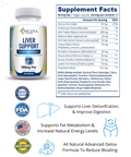 Natural Liver Support- Cleanse & Detox Formula, Fat Metabolism & Energy 60 Count