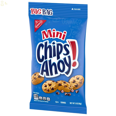 CHIPS AHOY! Mini Original Chocolate Chip Cookies, Big Bag, 3 Oz