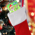 Warheads Christmas Stocking Stuffer Activity Book with Sour Taffy Candy, Individually Wrapped Fruit Flavored Taffies, (Pack of 2)