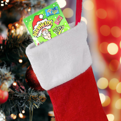 Warheads Christmas Stocking Stuffer Activity Book with Sour Taffy Candy, Individually Wrapped Fruit Flavored Taffies, (Pack of 2)