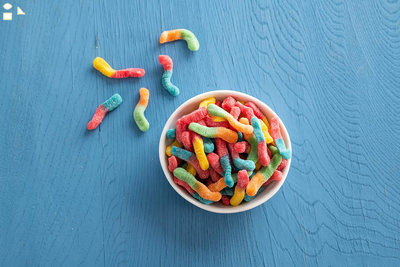 Trolli Sour Brite Crawlers Gummy Candy, 5 Ounce
