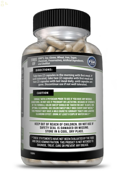 Detox Colon & Body Cleanse Maximum Strength Cleansing Diet Pills