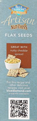 Blue Diamond Almond Cracker Crisps, Flax Seed, 4.25 Oz