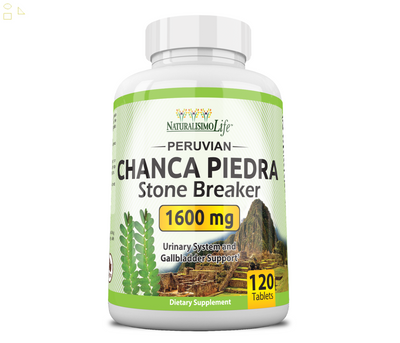 Chanca Piedra 1600 Mg 120 Tablets Peruvian Material Stone Breaker