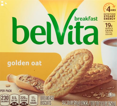 Belvita Breakfast Biscuits, Golden Oat Breakfast Biscuits, 8.8 Oz
