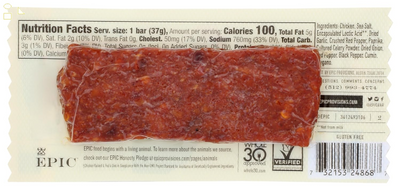 EPIC PROVISIONS Chicken Sriracha Bar, 1.3 OZ