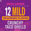 Taco Bell Mild Seasoned Flavor Crunchy Taco Shells, 12 Ct, 4.8 Oz Box