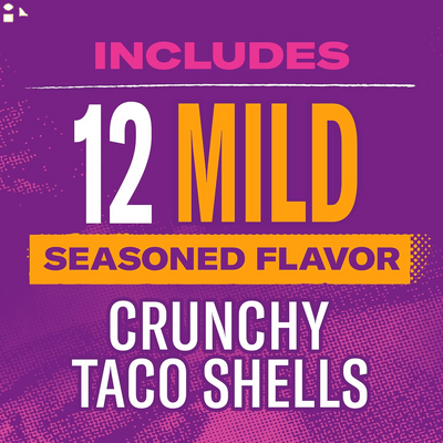 Taco Bell Mild Seasoned Flavor Crunchy Taco Shells, 12 Ct, 4.8 Oz Box