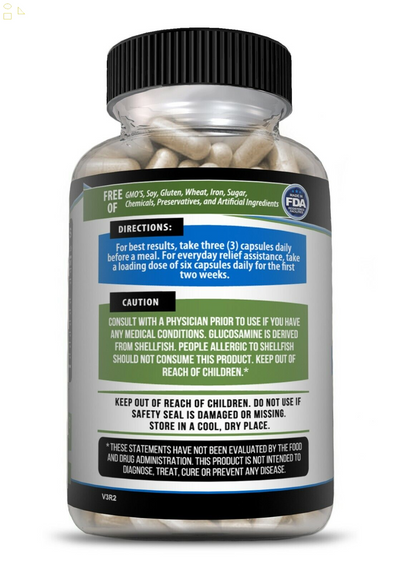 (2 Pack) Triple Strength Pain Relief, Joint Support Glucosamine, Turmeric, MSM