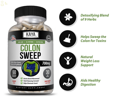 (2 Pack) Colon Sweep, Digestive Health, Colon Cleanse, Extra Strength Detox 60Ct