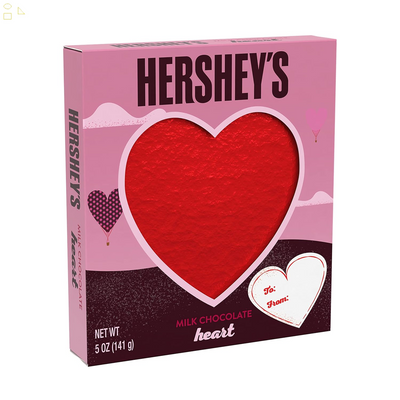 HERSHEY'S Milk Chocolate Heart, Valentine'S Day Candy Gift Box, 5 Oz