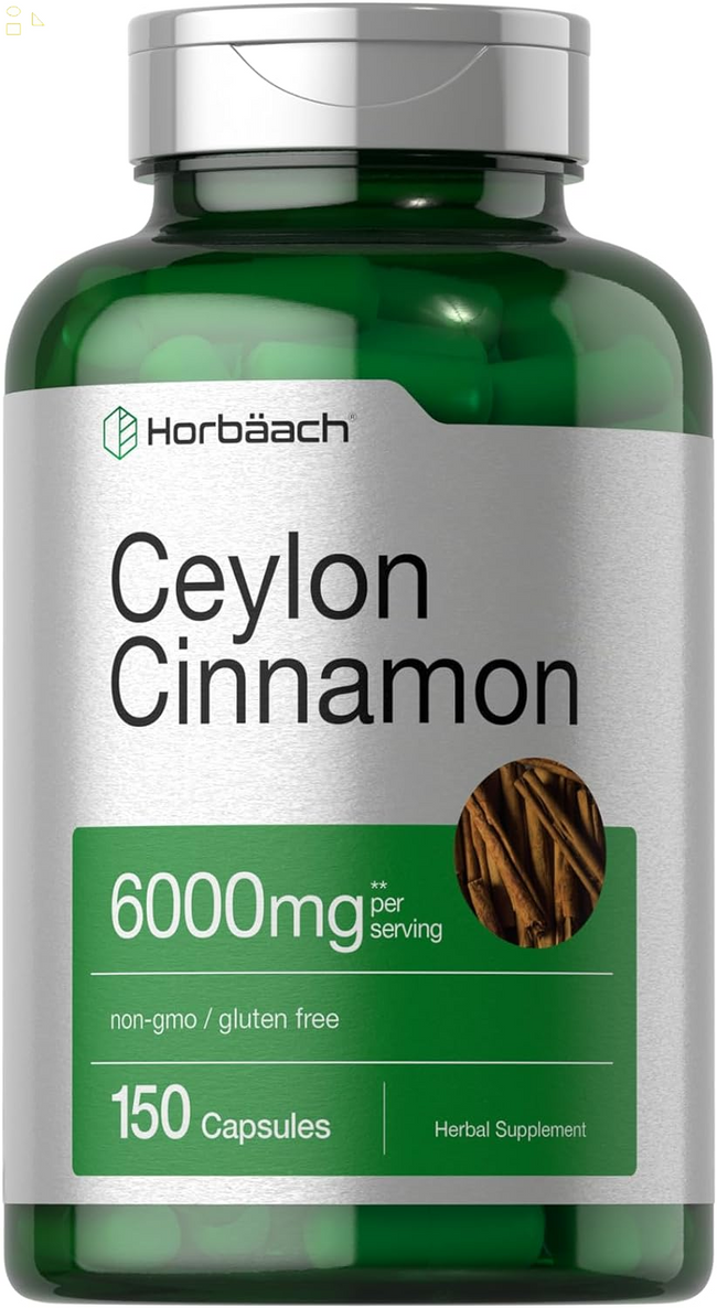 Ceylon Cinnamon Capsules | 6000 Mg | 150 Count | Non-Gmo & Gluten Free Supplement