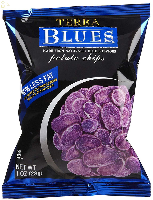 Terra Blue Potato Chips, Snack Size, 1 Oz