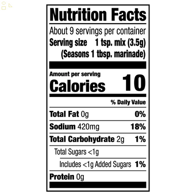 Mccormick Mesquite Grill Mates Mesquite Marinade, 1.06 Oz Envelope Packing May Vary 
