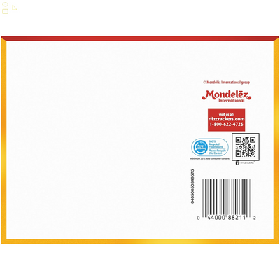 RITZ Cheese Sandwich Crackers, 8 Snack Packs (6 Crackers per Pack)