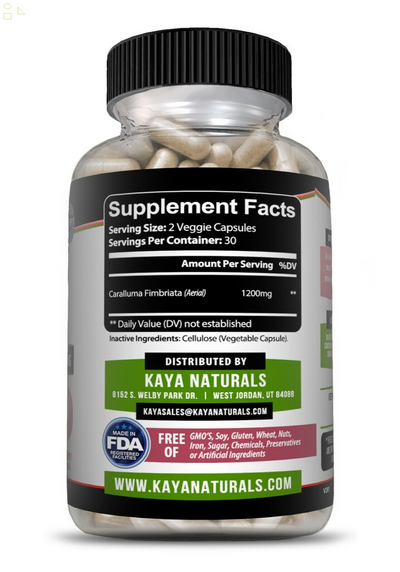 (2 Pack) Caralluma 60Ct 1200Mg High Potency, Appetite Control