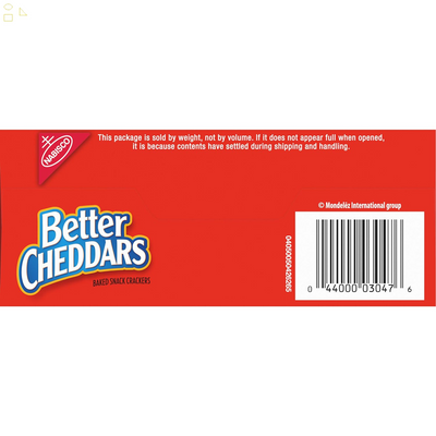 NABISCO Better Cheddars Baked Snack Crackers, 6.5 Oz