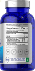 Wild Alaskan Salmon Fish Oil | 180 Softgel Capsules | Gluten Free, Non-Gmo | High Potency | Excellent Source of Omega-3 Fatty Acids EPA and DHA