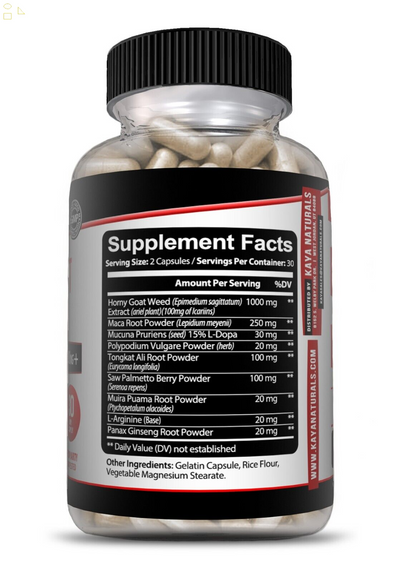 Horney Goat Weed for Men & Women-With Maca, Saw Palmetto, Ginseng, L-Arginine