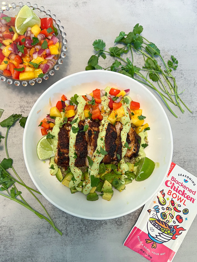 RIEGA Gluten-Free Blackened Chicken Bowl Seasoning Mix, 1 Oz – Build Your Bowl, Prep in 10 Minutes