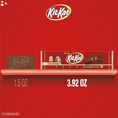 KIT KAT Milk Chocolate Wafer Snack Size, Candy Bars, 0.49 Oz (8 Count)