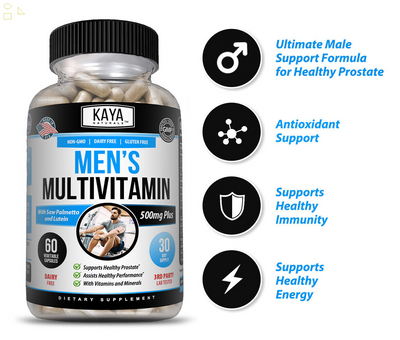 Multi Vitamin for Men 60 Capsules Mens Prostate Multivitamin Multimineral Daily