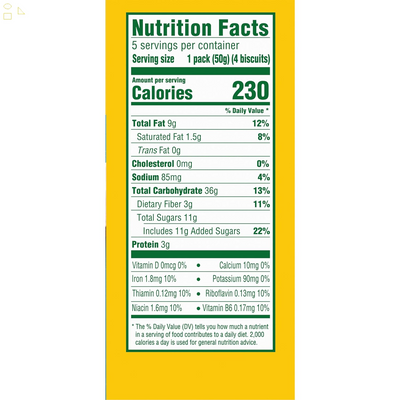 Belvita Toasted Coconut Breakfast Biscuits, 5 Packs (4 Biscuits per Pack)