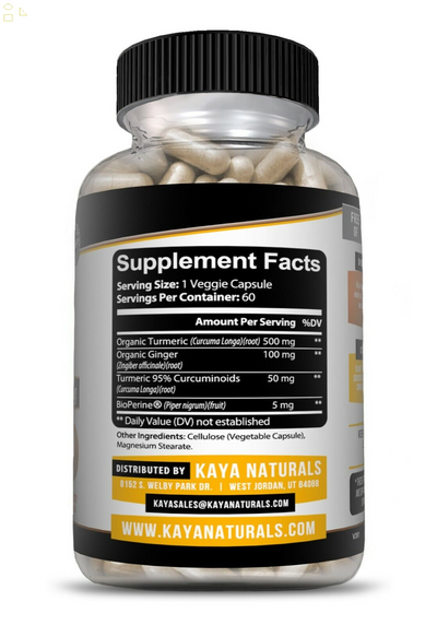 (2 Pack) Turmeric Curcumin with Ginger Black Pepper 60Ct Joint Pain Max Strength