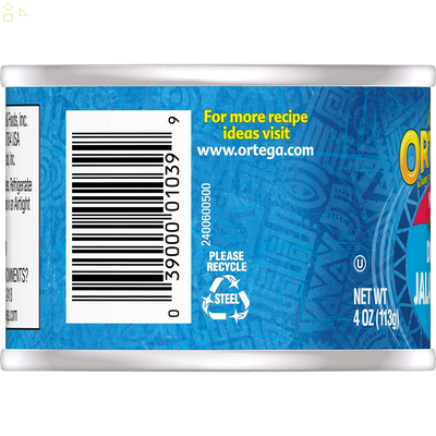 Ortega Diced Jalapenos, Hot, 4 Ounce