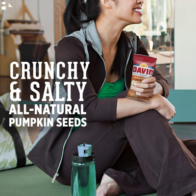 DAVID Roasted and Salted Pumpkin Seeds, 2.25 Oz