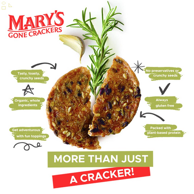 Mary'S Gone Crackers Herb Crackers, Organic Brown Rice, Flax & Sesame Seeds, Gluten Free, 6.5 Ounce