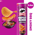 Pringles Harvest Blends Potato Crisps Chips, Lunch Snacks, Blended with Sweet Potato, Smoky BBQ, 5.5Oz Can
