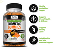 (2 Pack) Turmeric Curcumin Ginger Gummies 60 Count, Pain Relief & Joint Support