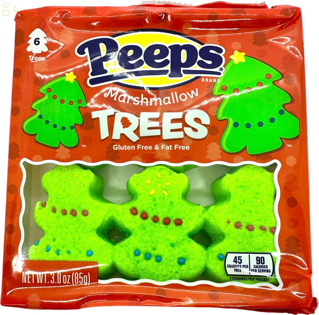Just Born Christmas Peeps 3 Oz Packs (Christmas Trees)