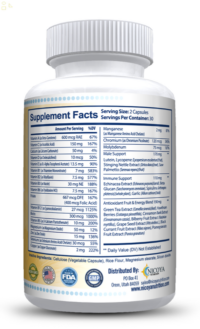 One a Day Men'S 50+ Complete Daily Multivitamin, Energy & Prostate Support 500MG