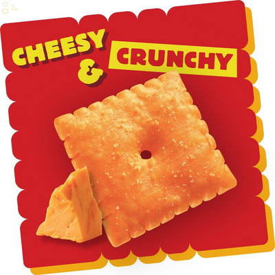 Cheez-It Cheese Crackers, Baked Snack Crackers, Lunch Snacks, Extra Cheesy, 12.4Oz Box (1 Box)