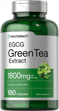 EGCG Green Tea Extract Pills | 180 Capsules | Max Potency | Non-Gmo & Gluten Free Supplement