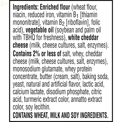 Cheez-It Cheese Crackers, Baked Snack Crackers, Office and Kids Snacks, White Cheddar, 7Oz Box (1 Box)