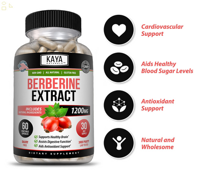 Premium Berberine HCL Extract 1200Mg, Healthy Cholesterol, Anti-Inflammat