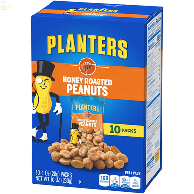 Planters Honey Roasted Peanuts (1 Oz Bags, Pack of 10)