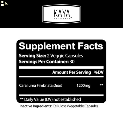 (2 Pack) Caralluma 60Ct 1200Mg High Potency, Appetite Control