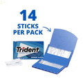 Trident Original Flavor Sugar Free Gum, 3 Packs of 14 Pieces (42 Total Pieces)