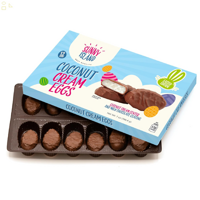 Easter Candy Box - Milk Chocolate Coconut Cream Eggs, 7 Ounces (12 Pieces)