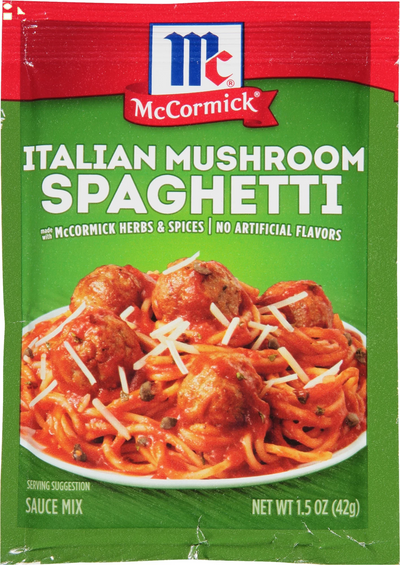Mccormick Italian Mushroom Spaghetti Sauce Seasoning Mix, 1.5 Oz Envelope