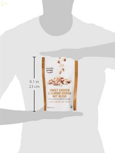 Wickedly Organic Sprouted Nut Blend, Sweet Cashew & Almond Crunch, 6 Ounce