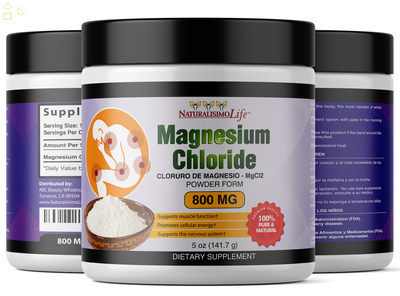 Cloruro De Magnesio Magnesium Chloride 5Oz (141.7G) 800Mg Scoop 177 Servings