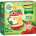 Mott'S No Sugar Added Applesauce, 3.2 Oz Clear Pouches, 4 Count