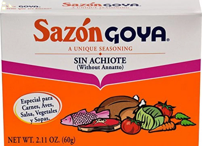 Goya 2.11 Oz without Annatto Sazon without Annatto Seasoning, 2.11 Oz Packing May Vary 