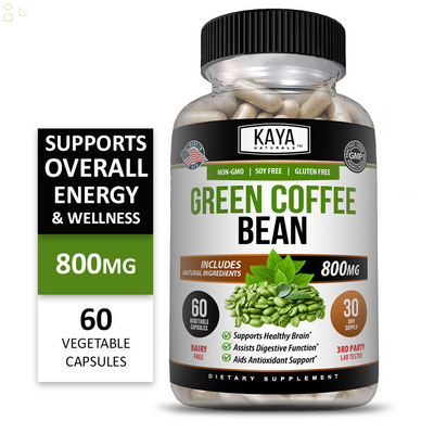 Green Coffee Bean 60Ct - Weight Management, Antioxidant, Blood Pressure Support
